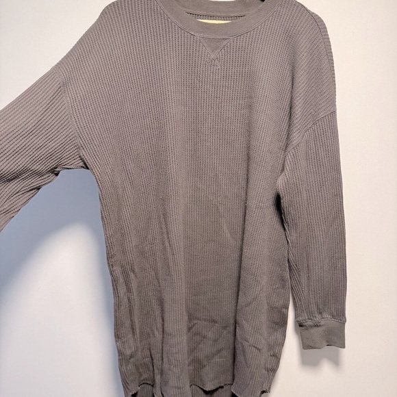 GAP Grey Waffle Tunic Dress Large - Picture 1 of 6